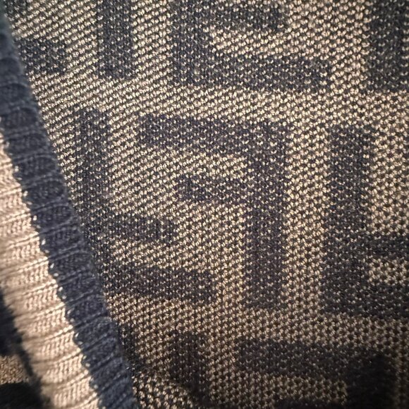 FENDI Brown & BlackMonogram Long Sleeved Knit Dress - Picture 9 of 9